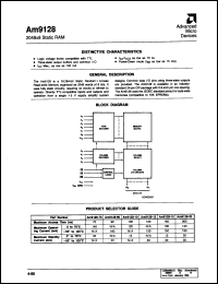 datasheet for AM9128-15DE by AMD (Advanced Micro Devices)
