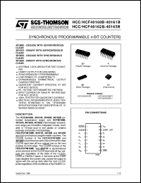 datasheet for HCF40160B by SGS-Thomson Microelectronics