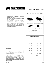 datasheet for HCF40174B by SGS-Thomson Microelectronics