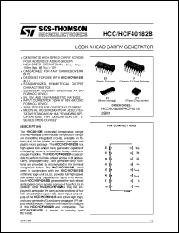 datasheet for HCF40182B by SGS-Thomson Microelectronics