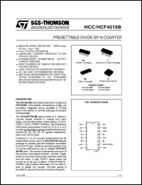 datasheet for HCF4018B by SGS-Thomson Microelectronics