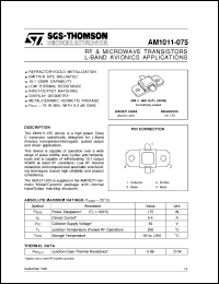datasheet for AM1011-075 by SGS-Thomson Microelectronics