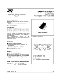 datasheet for EMIF01-5250SC5 by SGS-Thomson Microelectronics