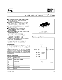 datasheet for M48T02 by SGS-Thomson Microelectronics