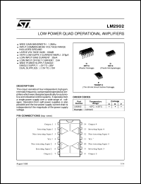 datasheet for LM2902D by SGS-Thomson Microelectronics