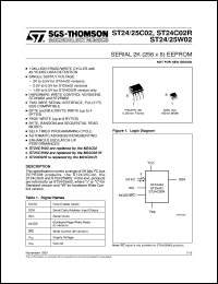 datasheet for ST24C02 by SGS-Thomson Microelectronics