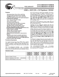 datasheet for GVT71512D18TA-6.7 by Cypress Semiconductor