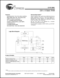 datasheet for CY7C199C12VI by Cypress Semiconductor
