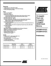 datasheet for AT52BR1674T-85CI by ATMEL Corporation