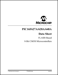 datasheet for PIC16F627A-E/MLxxx by Microchip Technology, Inc.