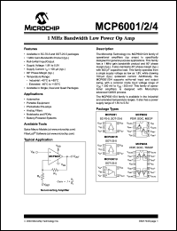 datasheet for MCP6004T-I/ST by Microchip Technology, Inc.
