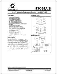 datasheet for 93C56BE/SN by Microchip Technology, Inc.
