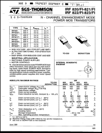 datasheet for IRF823 by SGS-Thomson Microelectronics