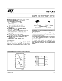 datasheet for 74LVQ02 by SGS-Thomson Microelectronics