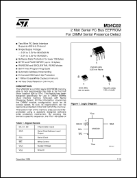 datasheet for M34C02 by SGS-Thomson Microelectronics
