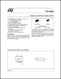 datasheet for 74V1G02 by SGS-Thomson Microelectronics