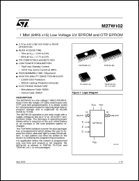 datasheet for M27W102 by SGS-Thomson Microelectronics