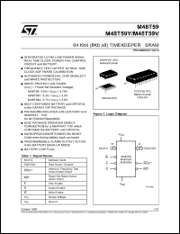 datasheet for M48T59V-70MH1TR by SGS-Thomson Microelectronics