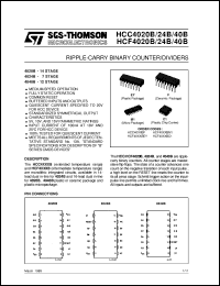 datasheet for HCF4020B by SGS-Thomson Microelectronics