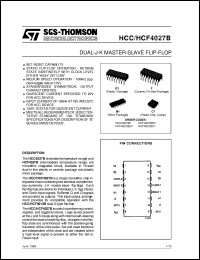 datasheet for HCF4027B by SGS-Thomson Microelectronics