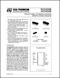 datasheet for HCF4029B by SGS-Thomson Microelectronics