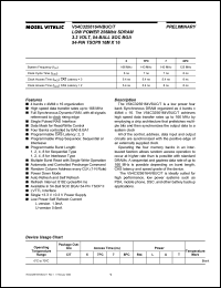 datasheet for V54C3256164VBUC8PC by Mosel Vitelic