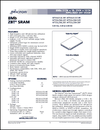 datasheet for MT55L256L36PF-6 by 