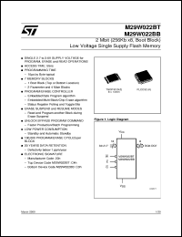 datasheet for M29W022BB by SGS-Thomson Microelectronics