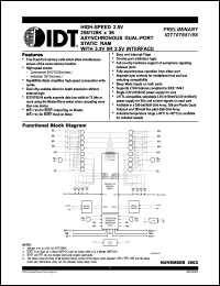 datasheet for IDT70T659S015BC by Integrated Device Technology, Inc.