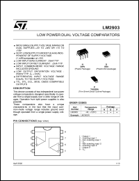 datasheet for LM2903 by SGS-Thomson Microelectronics