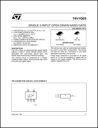 datasheet for 74V1G03 by SGS-Thomson Microelectronics