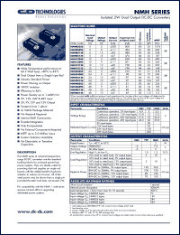 datasheet for NMH2415D by 