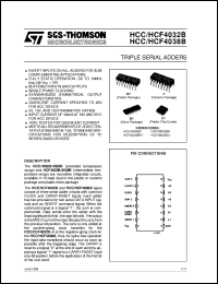 datasheet for HCF4032B by SGS-Thomson Microelectronics