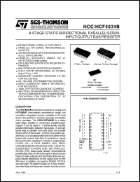 datasheet for HCF4034B by SGS-Thomson Microelectronics