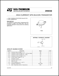 datasheet for 2N5038 by SGS-Thomson Microelectronics