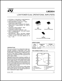 datasheet for LM2904D by SGS-Thomson Microelectronics