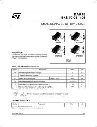 datasheet for BAS70-06 by SGS-Thomson Microelectronics