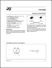 datasheet for 74V1G04 by SGS-Thomson Microelectronics