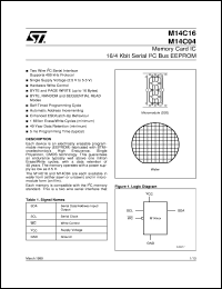datasheet for M14C04 by SGS-Thomson Microelectronics