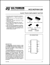 datasheet for HCF4041UB by SGS-Thomson Microelectronics