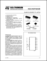 datasheet for HCF4042B by SGS-Thomson Microelectronics