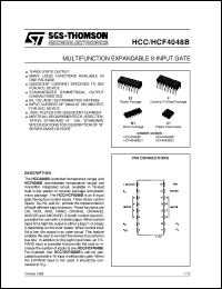datasheet for HCF4048B by SGS-Thomson Microelectronics