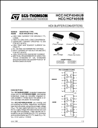 datasheet for HCF4049UB by SGS-Thomson Microelectronics