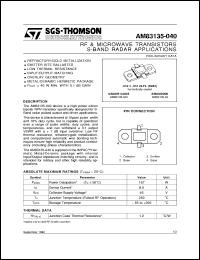datasheet for AM83135-040 by SGS-Thomson Microelectronics