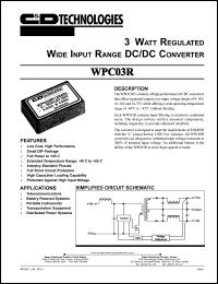 datasheet for WPC03R12D15L by 