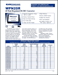 datasheet for WPN20R48D15 by 