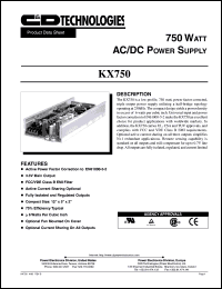 datasheet for KX750-F3A by 