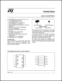 datasheet for 74VHCT04A by SGS-Thomson Microelectronics