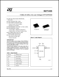 datasheet for M27V405 by SGS-Thomson Microelectronics