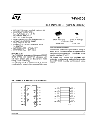 datasheet for 74VHC05 by SGS-Thomson Microelectronics